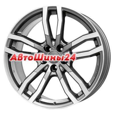 9,5x21/5x112 ET53 D66,5 DriveX Metal Grey Front Polished