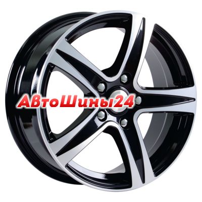 8x18/5x120 ET35 D72,6 Sakura (КЛ146) Black Glossy Polished